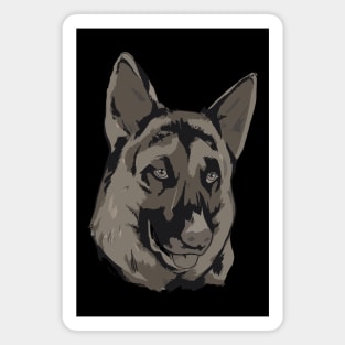 A German Shepherd head  transparent Drawing Magnet